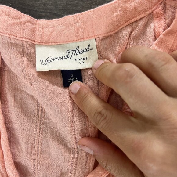 Universal Thread Peach Tiered Dress Size Small - Picture 5 of 5